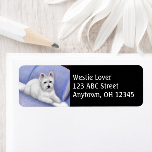 West Highland Terrier Address Label (Insitu)
