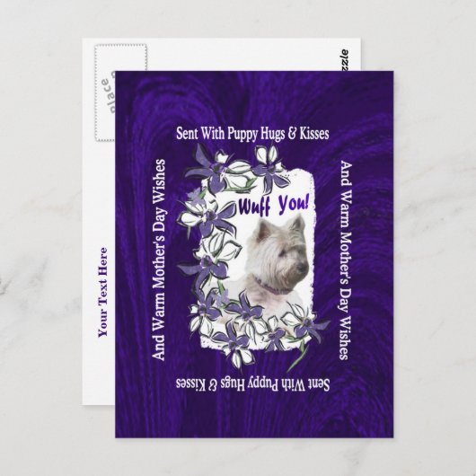 West Highland Terrier Adorable Mütter Day wünscht Postkarte (Vorne/Hinten)