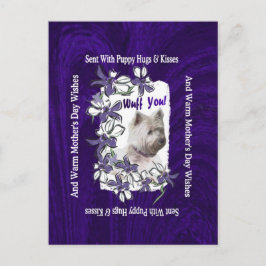 West Highland Terrier Adorable Mütter Day wünscht Postkarte