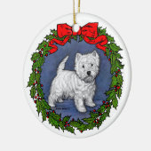 West Highland Terrier Art by Glenda S. Harlan Keramik Ornament (Links)