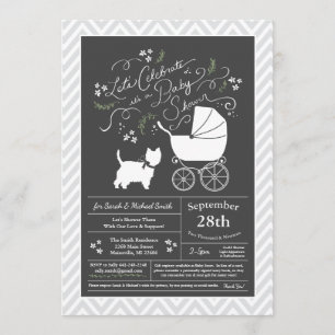 West Highland Terrier Baby Shower Gender Neutral Einladung