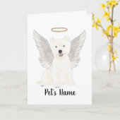 West Highland Terrier Beileid Memorial Karte (Gelbe Blume)