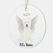 West Highland Terrier Beileid Memorial Keramik Ornament (Links)