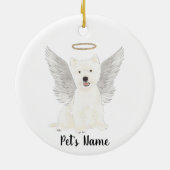 West Highland Terrier Beileid Memorial Keramik Ornament (Hinten)