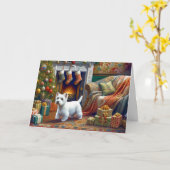 West Highland Terrier  Card Karte (Gelbe Blume)