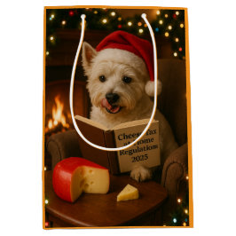 West highland Terrier Christmas gift bag Mittlere Geschenktüte
