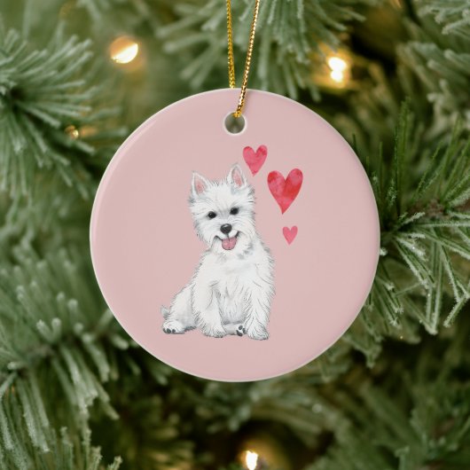 West Highland Terrier Customizable Westie Keramik Ornament (Baum)