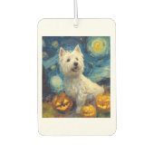 West Highland Terrier Cute Dog Halloween Jack O La Autolufterfrischer
