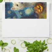 West Highland Terrier Cute Dog Halloween Jack O La Geschirrtuch (Gefaltet)