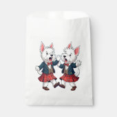 West Highland Terrier Dancing Scottish Ceilidh  Geschenktütchen (Vorderseite)