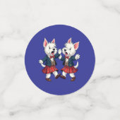 West Highland Terrier Dancing Scottish Ceilidh Konfetti (Klein Vorderseite)