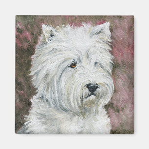 "West Highland Terrier" Dog Art Magnet