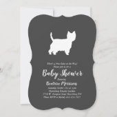 West Highland Terrier Dog Baby Shower Westie Einladung (Vorderseite)
