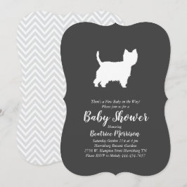 West Highland Terrier Dog Baby Shower Westie Einladung