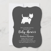 West Highland Terrier Dog Baby Shower Westie Einladung (Vorderseite)