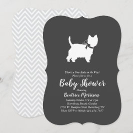 West Highland Terrier Dog Baby Shower Westie Einladung