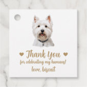 West Highland Terrier Dog Gastgeschenk Hochzeit Ta Geschenkanhänger (Vorderseite)