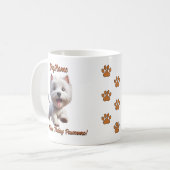West Highland Terrier, Dog hinzufügen, Text ändern Kaffeetasse (Vorderseite Links)