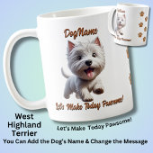 West Highland Terrier, Dog hinzufügen, Text ändern Kaffeetasse