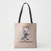 West Highland Terrier, Dog hinzufügen, Text ändern Tasche (Vorderseite)