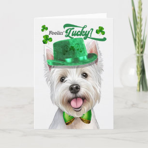 West Highland Terrier Dog Lucky St Patrick's Day Feiertagskarte