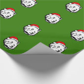 West Highland Terrier Dog mit Weihnachtsfeier Weih Geschenkpapier (Ecke)