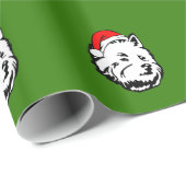 West Highland Terrier Dog mit Weihnachtsfeier Weih Geschenkpapier (Rolleneckpunkt)