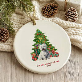 West Highland Terrier Dog Personalisiert Weihnacht Keramik Ornament
