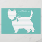 West Highland Terrier Dog Puppy Westie Briefpapier (Vorderseite)
