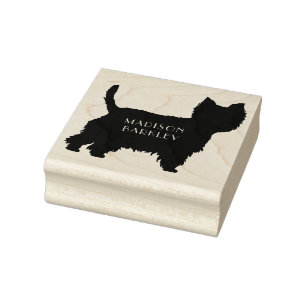 West Highland Terrier Dog Puppy Westie Gummistempel