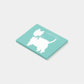 West Highland Terrier Dog Puppy Westie Post-it Klebezettel (angewinkelt)