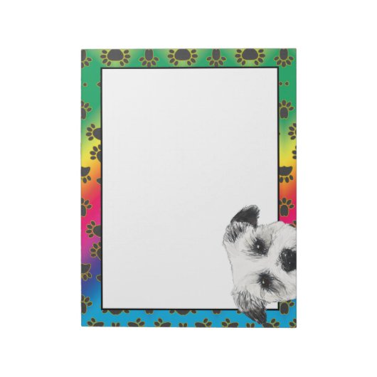 West Highland Terrier farbenfrohe Hundekuchen Must Notizblock (Rotiert)