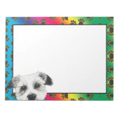West Highland Terrier farbenfrohe Hundekuchen Must Notizblock (Vorderseite)