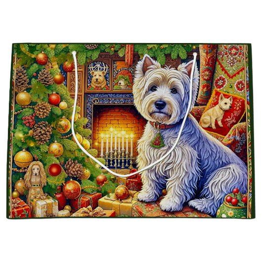 West Highland Terrier Große Geschenktüte (Vorderseite)