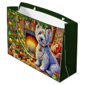 West Highland Terrier Große Geschenktüte (Rückseite Schrägansicht)