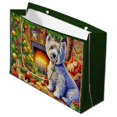 West Highland Terrier Große Geschenktüte (Vorderseite Schrägansicht)