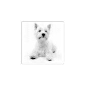 West Highland Terrier Gummistempel (Prägung)