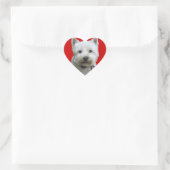 West Highland Terrier Herz-Aufkleber (Tasche)