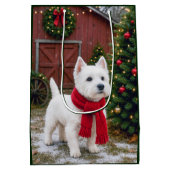 West Highland Terrier Holiday  Mittlere Geschenktüte (Rückseite)