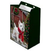 West Highland Terrier Holiday  Mittlere Geschenktüte (Rückseite Schrägansicht)