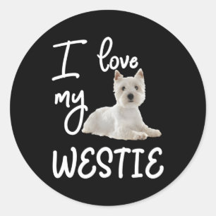 West Highland Terrier I Liebe My Westie Runder Aufkleber
