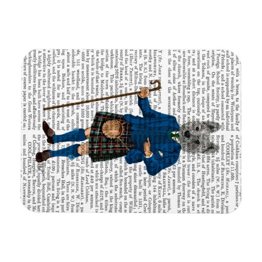 West Highland Terrier in Kilt 3 Magnet (Horizontal)