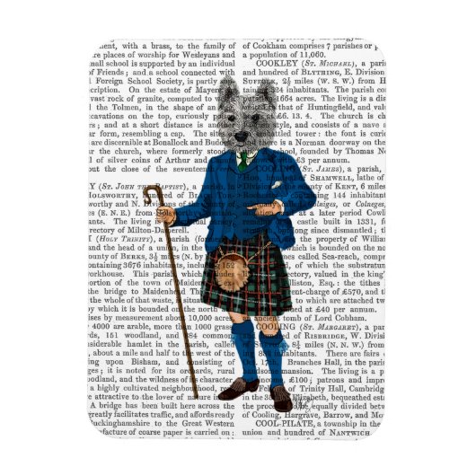 West Highland Terrier in Kilt 3 Magnet (Vertikal)