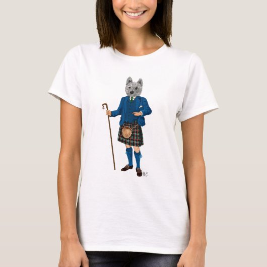 West Highland Terrier in Kilt 3 T-Shirt (Vorderseite)
