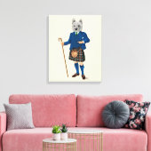 West Highland Terrier in Kilt Leinwanddruck (Insitu (Wohnzimmer))