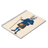 West Highland Terrier in Kilt Notizblock (Linke Seite)