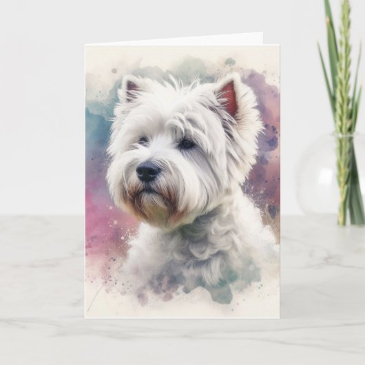 West Highland Terrier Karte (Vorderseite)