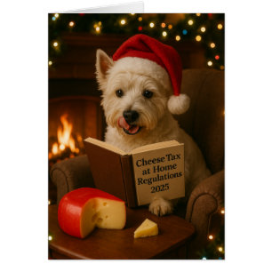 West Highland Terrier 'Käse Steuer' Weihnachtskart