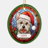 West Highland Terrier Keramik Circle Ornament (Links)