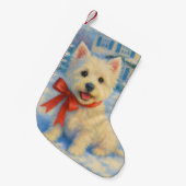 West Highland Terrier Kleiner Weihnachtsstrumpf (Vorderansicht (hängend))